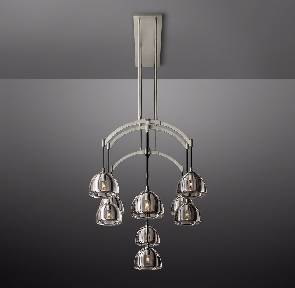 Hemisphere Rectangular Linear Chandelier 54" by Cityfurn