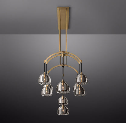 Hemisphere Rectangular Linear Chandelier 54" by Cityfurn