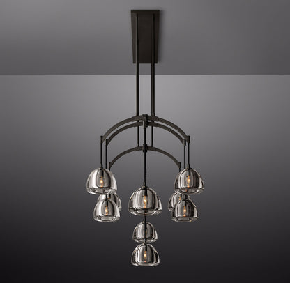 Hemisphere Rectangular Linear Chandelier 54" by Cityfurn