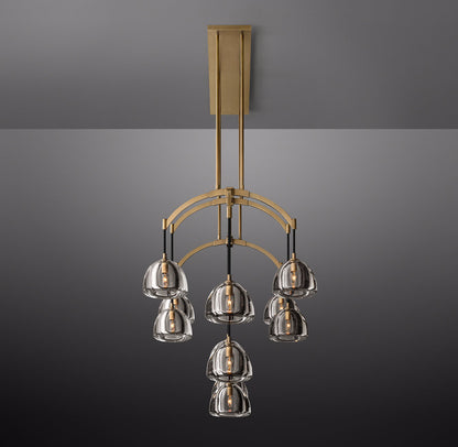 Hemisphere Rectangular Linear Chandelier 72" by Cityfurn