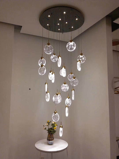 Aurora Cloud Glass Cluster LED Pendant Light