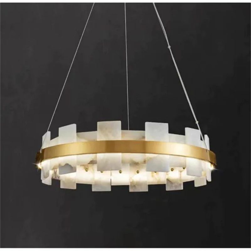 Alanbaster Flakes Round/Oval Chandelier