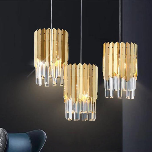 April Gold Plated Crystal Pendant Light