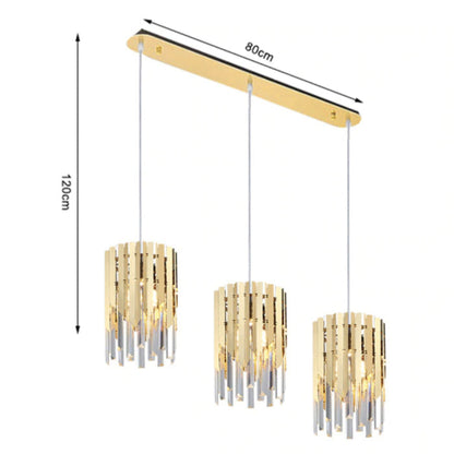 April Gold Plated Crystal Pendant Light