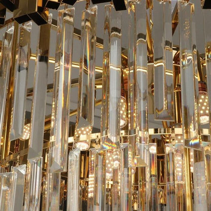 Enoch Three Tier Gold Plated Crystal Chandelier