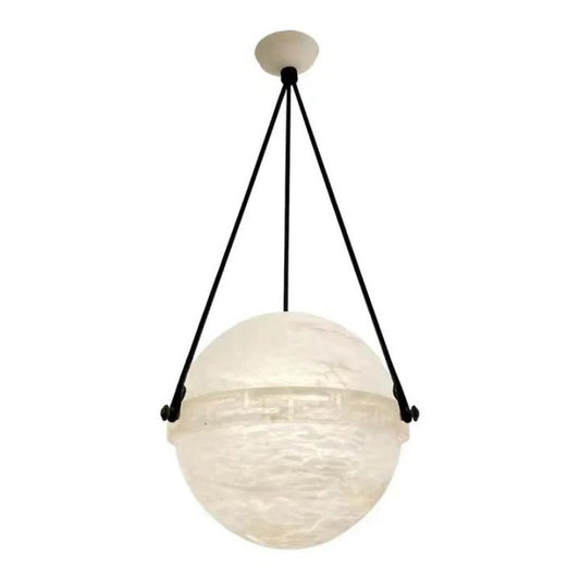 Alanbaster Globe Pendant Light 10"D 20"D