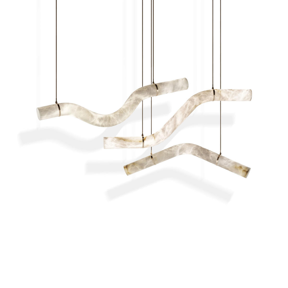 Alanbaster Curved Chandelier