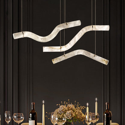 Alanbaster Curved Chandelier