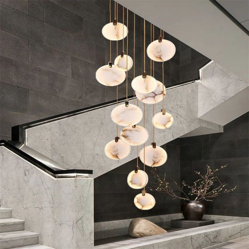 Alanbaster Long Staircase Chandelier 5 styles